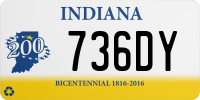 IN license plate 736DY