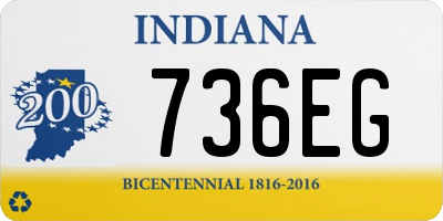 IN license plate 736EG