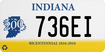 IN license plate 736EI