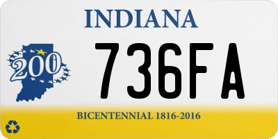 IN license plate 736FA