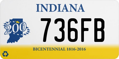 IN license plate 736FB