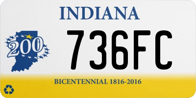 IN license plate 736FC