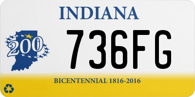 IN license plate 736FG