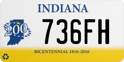 IN license plate 736FH