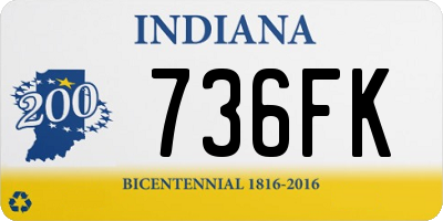 IN license plate 736FK