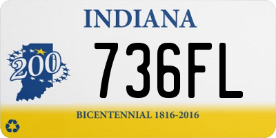 IN license plate 736FL