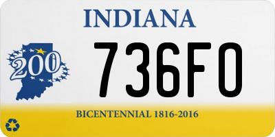 IN license plate 736FO