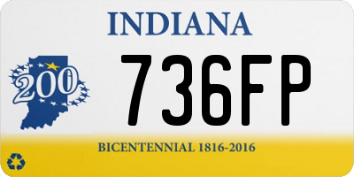 IN license plate 736FP