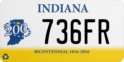 IN license plate 736FR