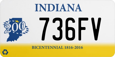 IN license plate 736FV