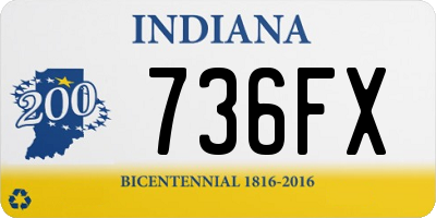 IN license plate 736FX