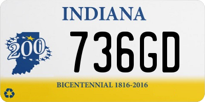 IN license plate 736GD