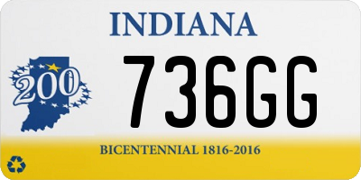 IN license plate 736GG