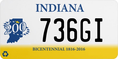 IN license plate 736GI