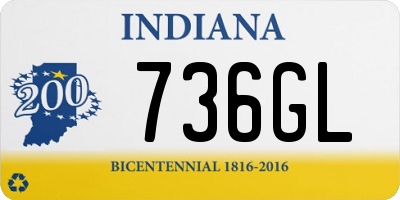 IN license plate 736GL