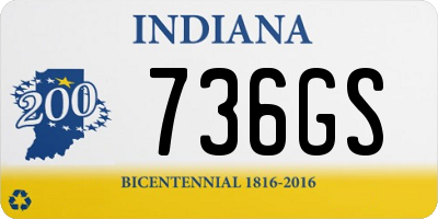 IN license plate 736GS