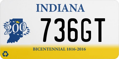 IN license plate 736GT