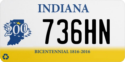 IN license plate 736HN