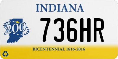 IN license plate 736HR