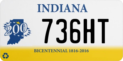 IN license plate 736HT