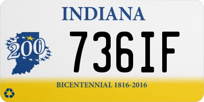 IN license plate 736IF