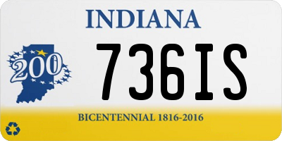 IN license plate 736IS