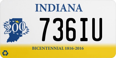 IN license plate 736IU