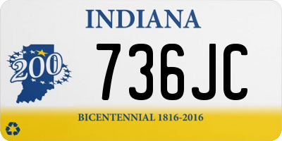 IN license plate 736JC