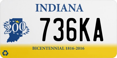 IN license plate 736KA