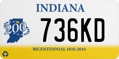 IN license plate 736KD