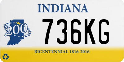 IN license plate 736KG