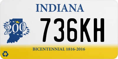 IN license plate 736KH