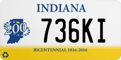 IN license plate 736KI