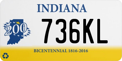 IN license plate 736KL