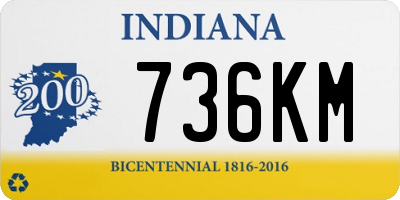 IN license plate 736KM
