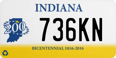 IN license plate 736KN