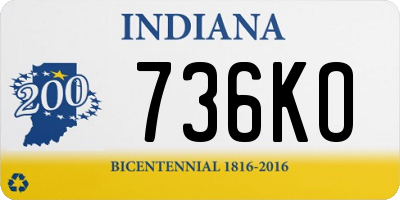 IN license plate 736KO