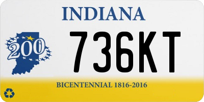 IN license plate 736KT