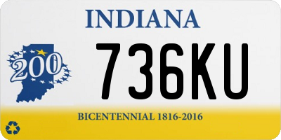 IN license plate 736KU