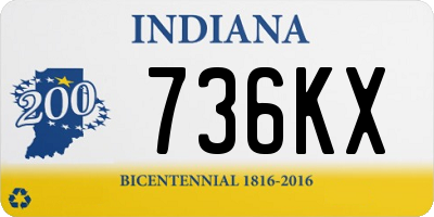 IN license plate 736KX