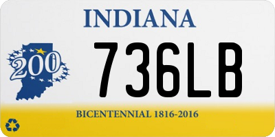 IN license plate 736LB