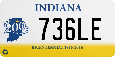 IN license plate 736LE