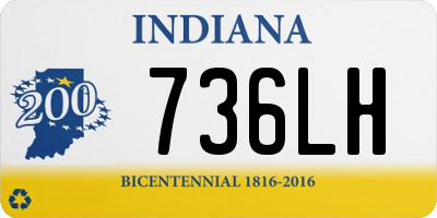 IN license plate 736LH