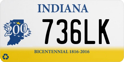 IN license plate 736LK