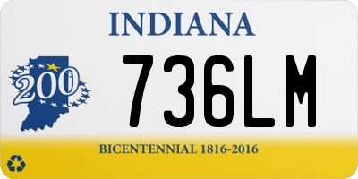 IN license plate 736LM