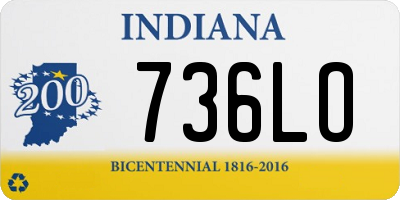 IN license plate 736LO