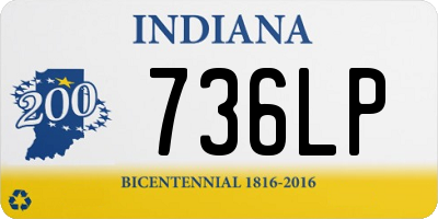 IN license plate 736LP