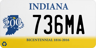 IN license plate 736MA