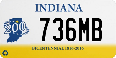 IN license plate 736MB