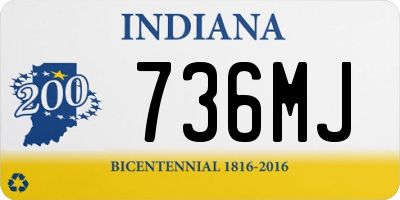 IN license plate 736MJ